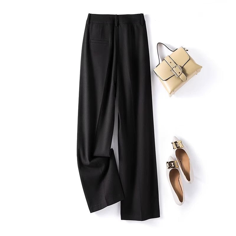 Pantalons plissés taille haute pour femmes Chic und Stil 1750847260
