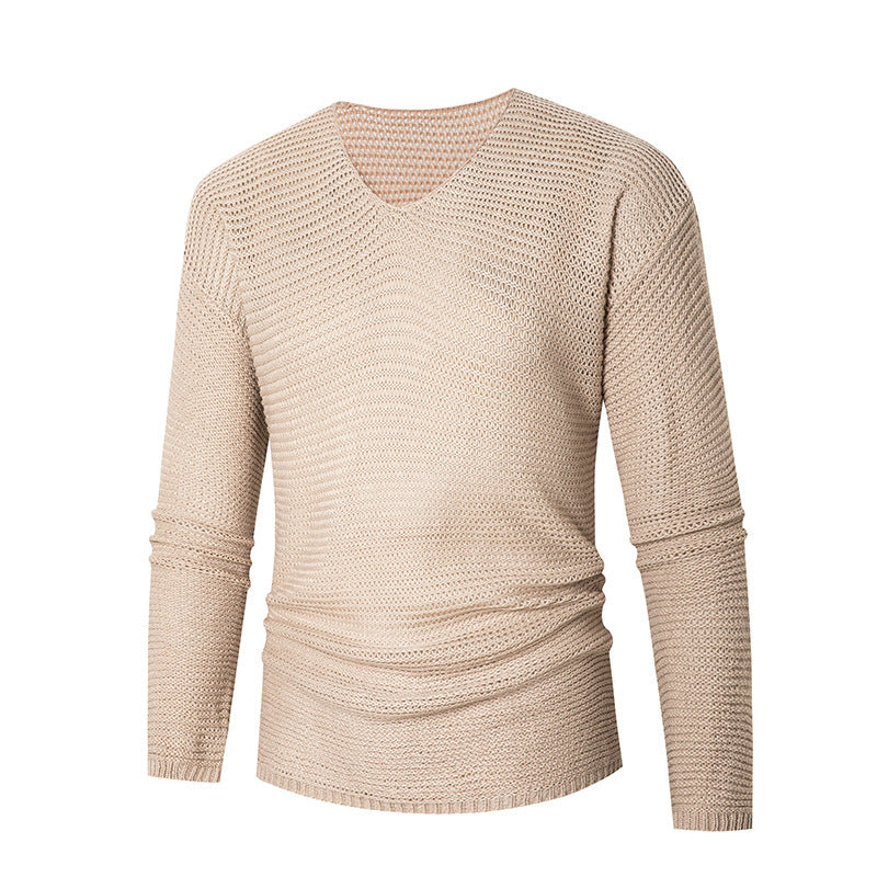 Pull-over en tricot à col V pour hommes en matériau respirant Chic und Stil