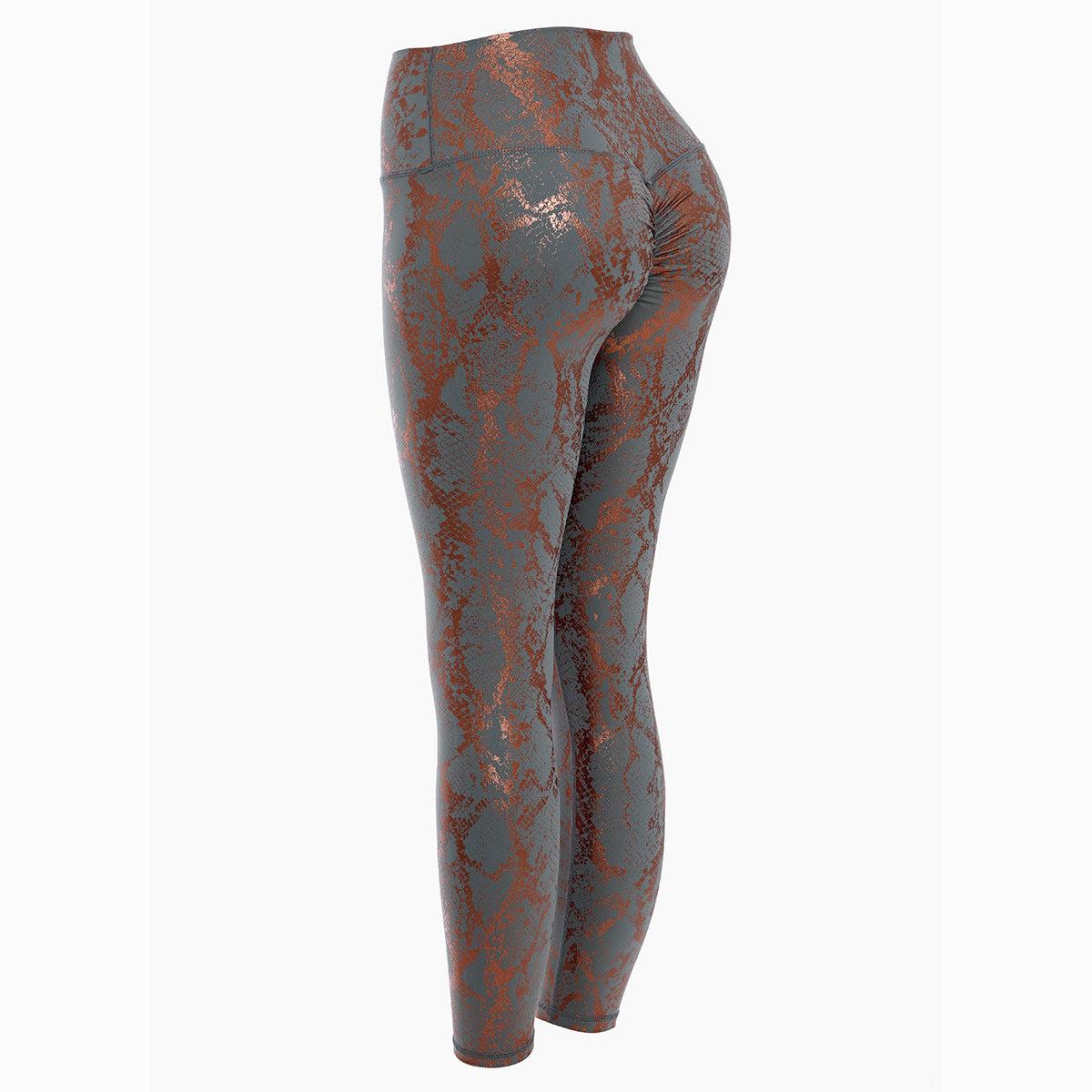 High-waisted snake print sport leggings for women Chic and Style