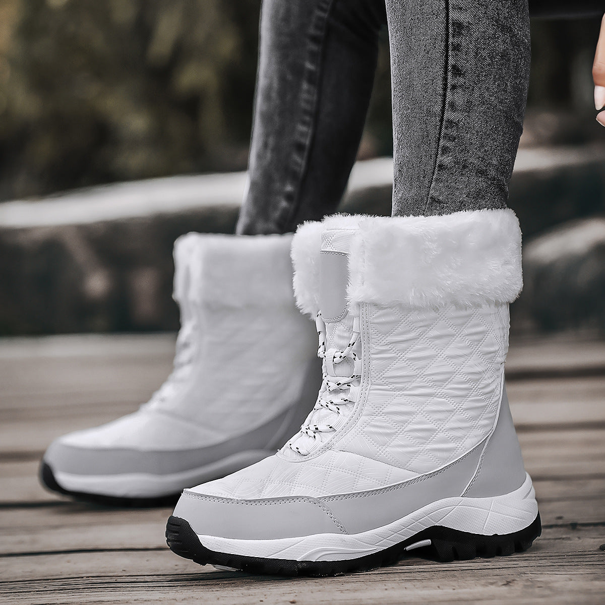 Bottes d'hiver pour femmes avec doublure chaude et semelle antidérapante Chic und Stil