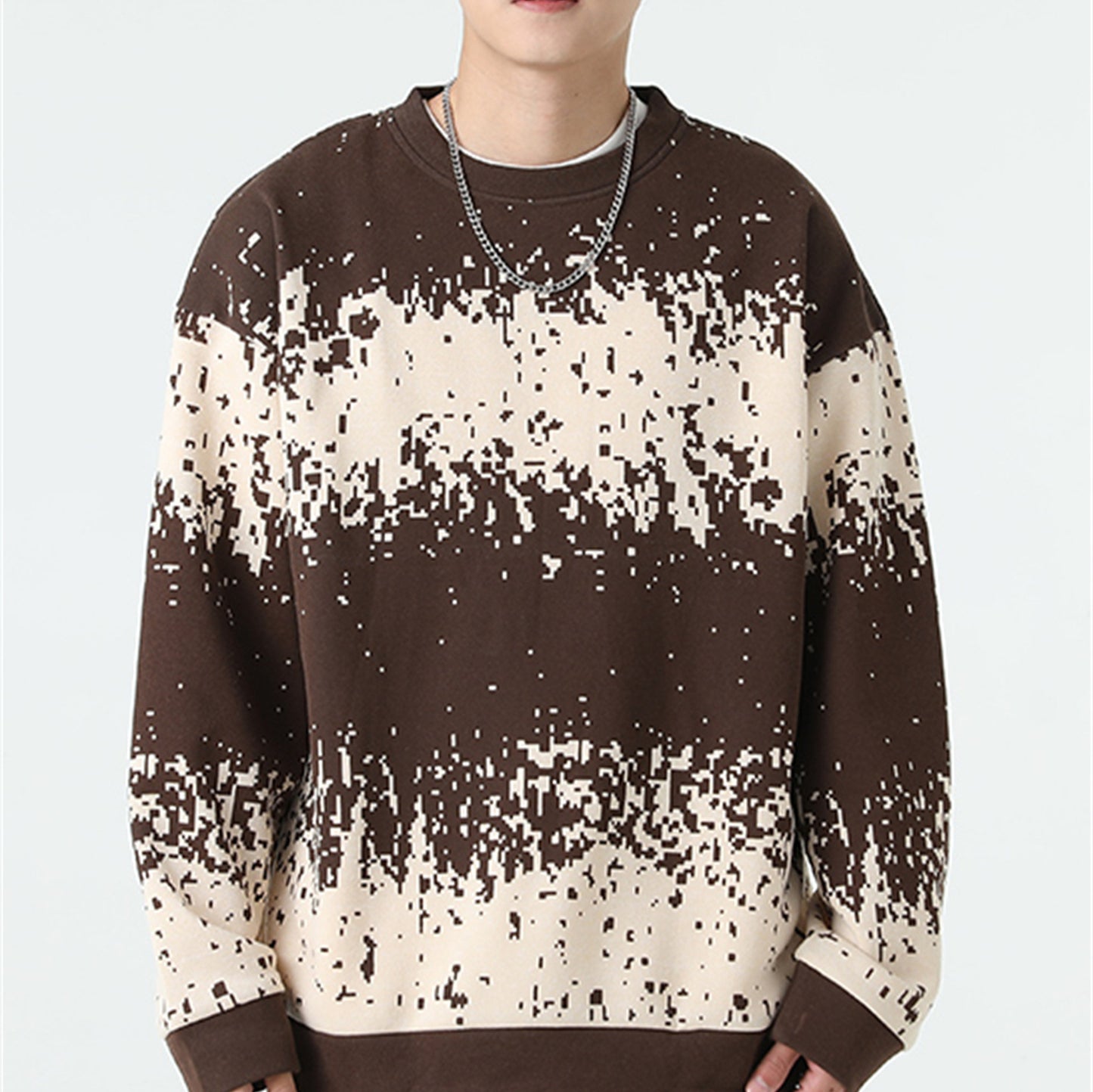 Sweat-shirt pour hommes avec impression numérique moderne Chic und Stil