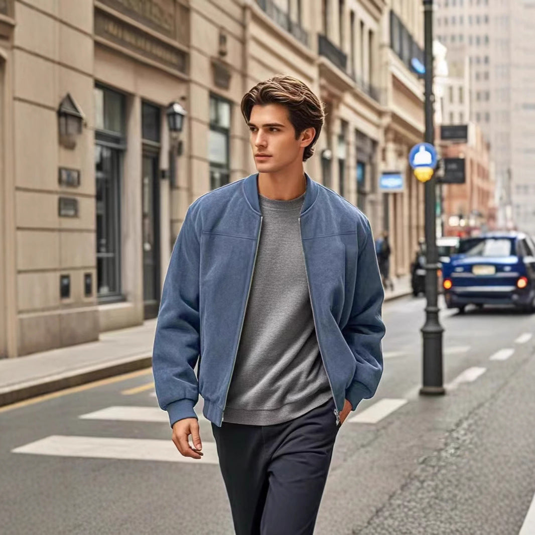 Veste bomber décontractée pour hommes avec col haut et poches pratiques Chic und Stil
