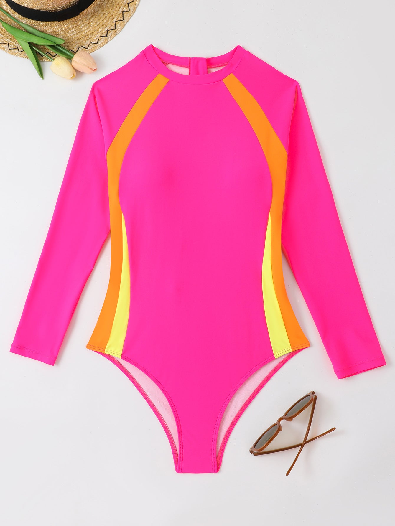 Maillot de bain à manches longues sportif pour dames avec inserts colorés Chic und Stil