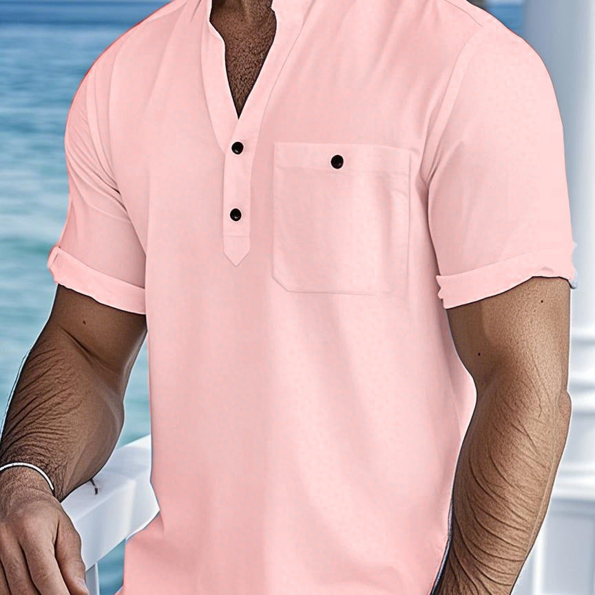Chemise à manches courtes décontractée pour hommes avec fermeture à boutons Chic und Stil