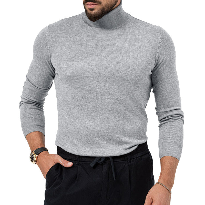 Pull-over élégant pour hommes avec col roulé en matériau doux Chic und Stil