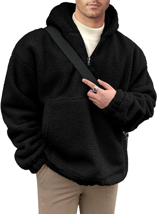 Pull en polaire douillet pour hommes avec demi-fermeture éclair Chic und Stil