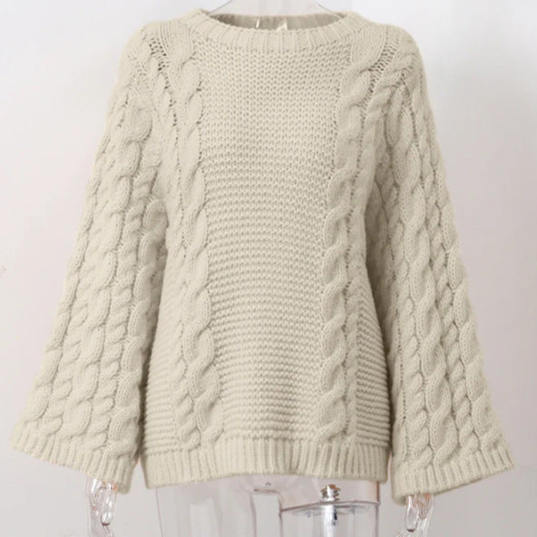 Pull en tricot épais pour femmes avec des manches surdimensionnées Chic und Stil