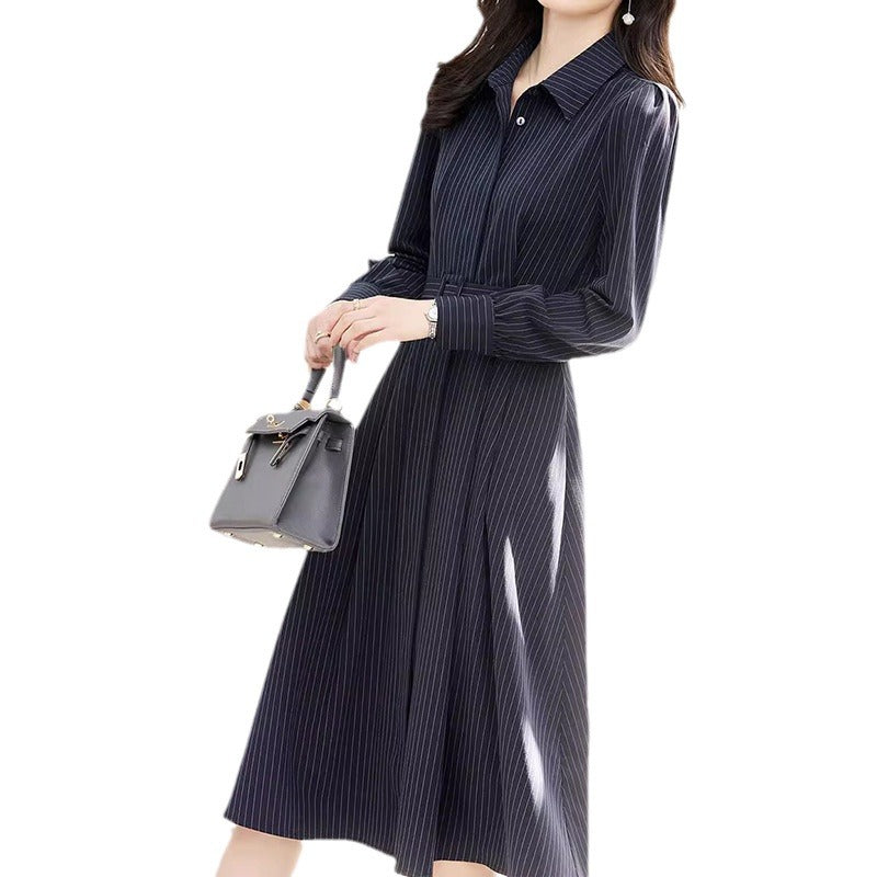 Robe chemise ceinturée ajustée pour femmes Chic und Stil