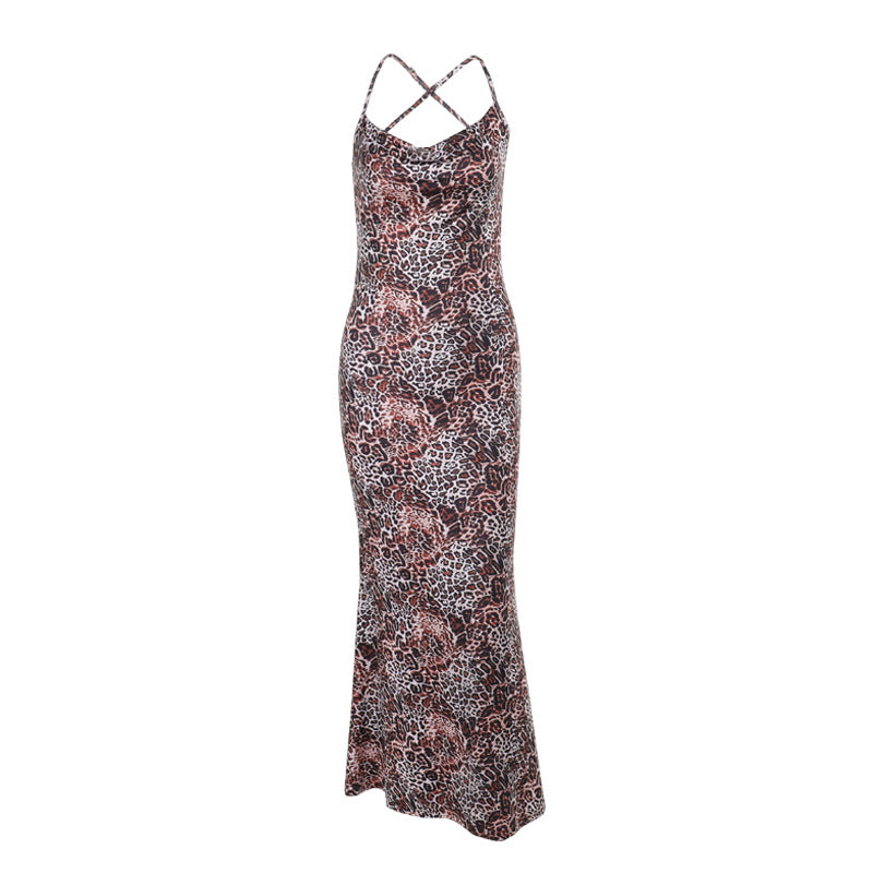 Robe maxi bodycon imprimé animal Chic und Stil