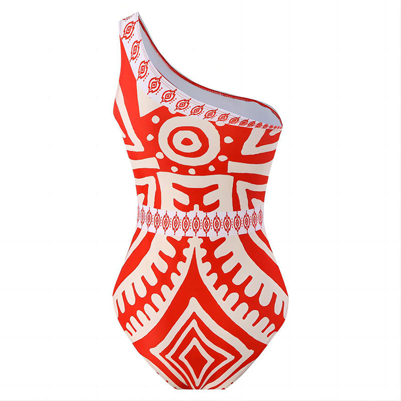 Maillot de bain une pièce pour femmes avec un design asymétrique et un pantalon de plage décontracté Chic und Stil