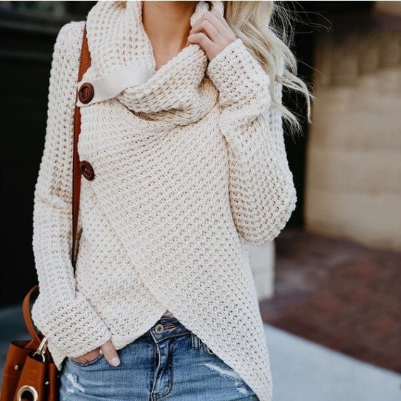 Veste en tricot pour femmes avec fermeture asymétrique et col confortable Chic und Stil