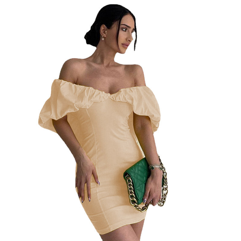 Mini-robe de mariée pour femmes avec des manches volumineuses Chic und Stil