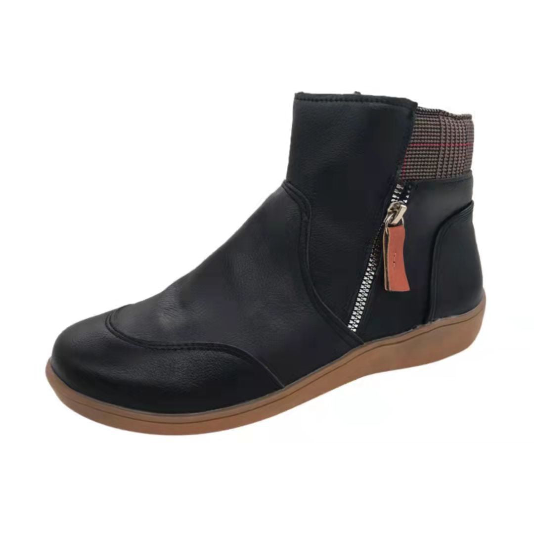 Bottes confortables pour femmes avec fermeture éclair à la mode et semelle ergonomique Chic und Stil