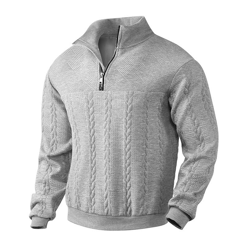 Pull mode pour homme avec un design structuré moderne et un col haut Chic und Stil