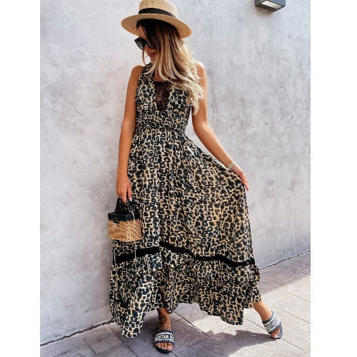 Robe maxi pour femmes avec ornements en dentelle Chic und Stil