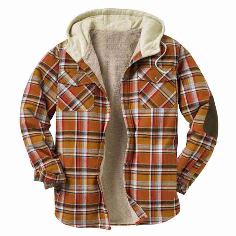 Men's flannel jacket with soft lining and practical chest pockets Chic and Style