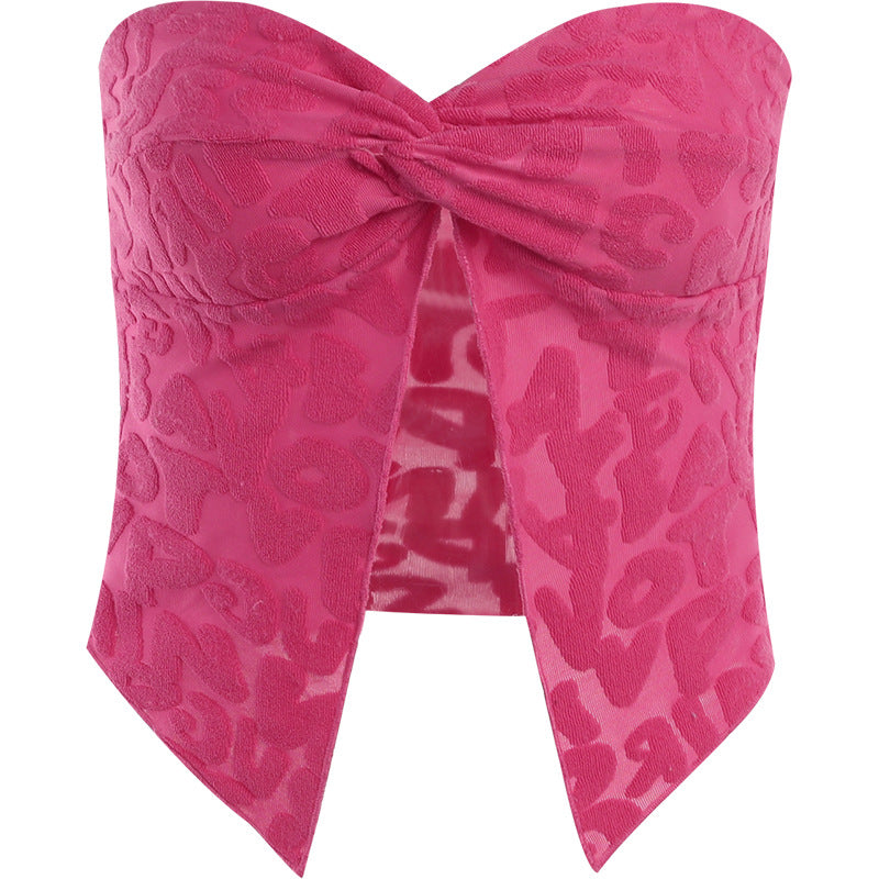 Haut court torsadé sans bretelles Chic und Stil