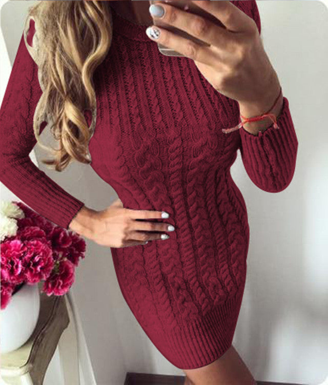 Robe en tricot pour femmes avec un design subtil de tresse et une coupe confortable Chic und Stil