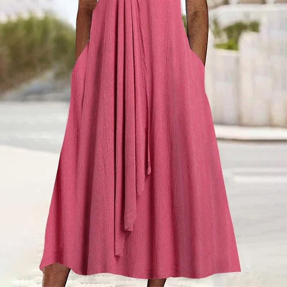 Robe maxi knottée pour femmes avec poches Chic und Stil