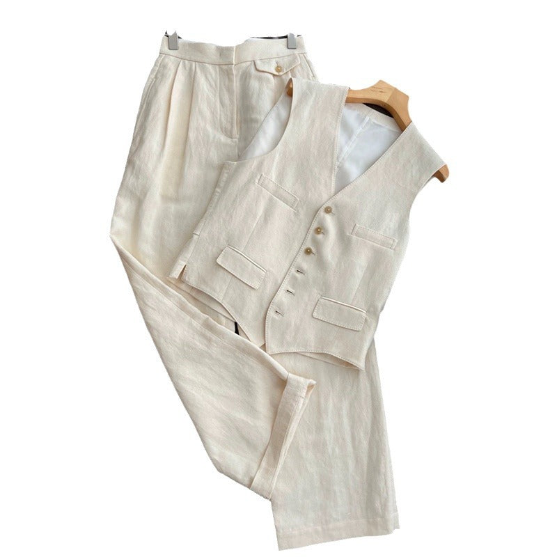 Gilet utilitaire en lin sur mesure pour femmes Chic und Stil