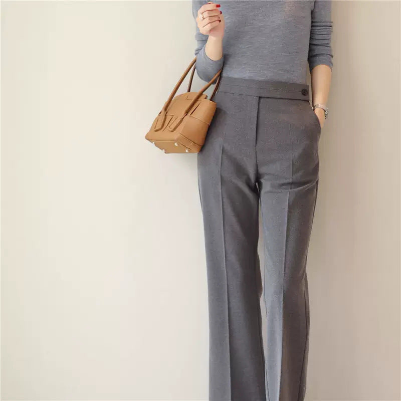 Pantalons larges taille haute ajustés pour femmes Chic und Stil 1750846391