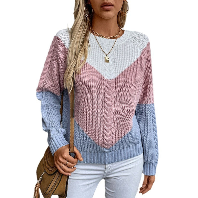 Pull en tricot à motifs géométriques et à côtes torsadées pour femmes Chic und Stil
