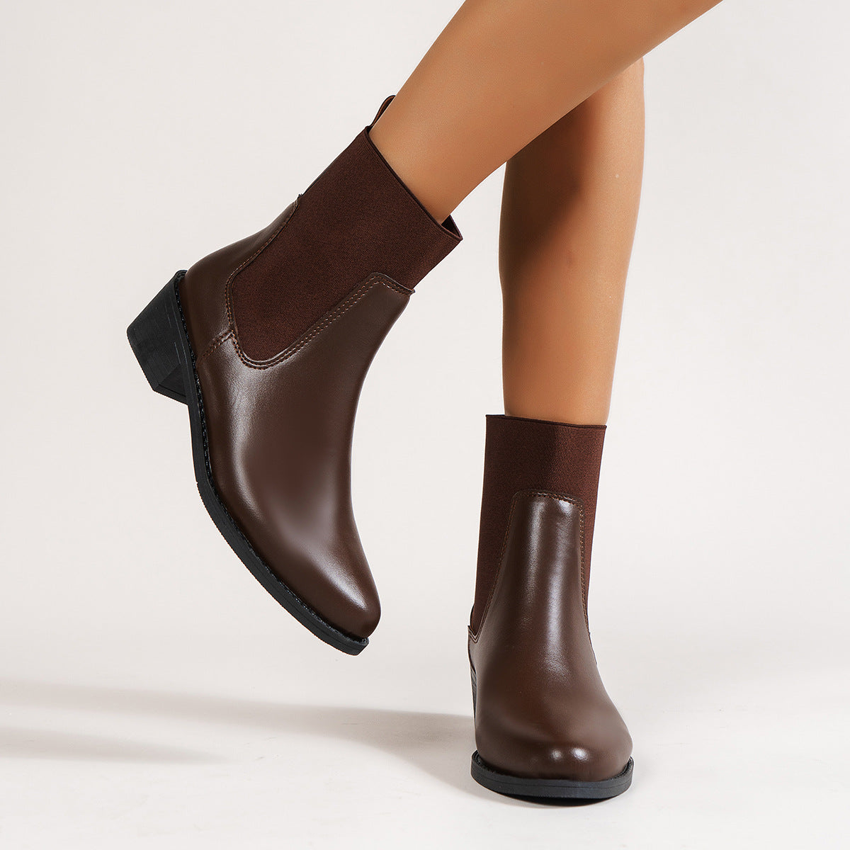 Bottines pour femmes avec tige élastique et talon bloc confortable Chic und Stil