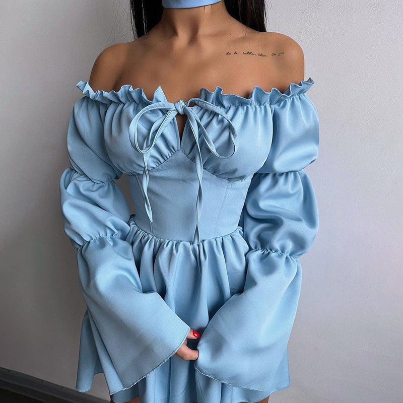 Robe mini décontractée à volants pour femmes avec ourlet volant Chic und Stil