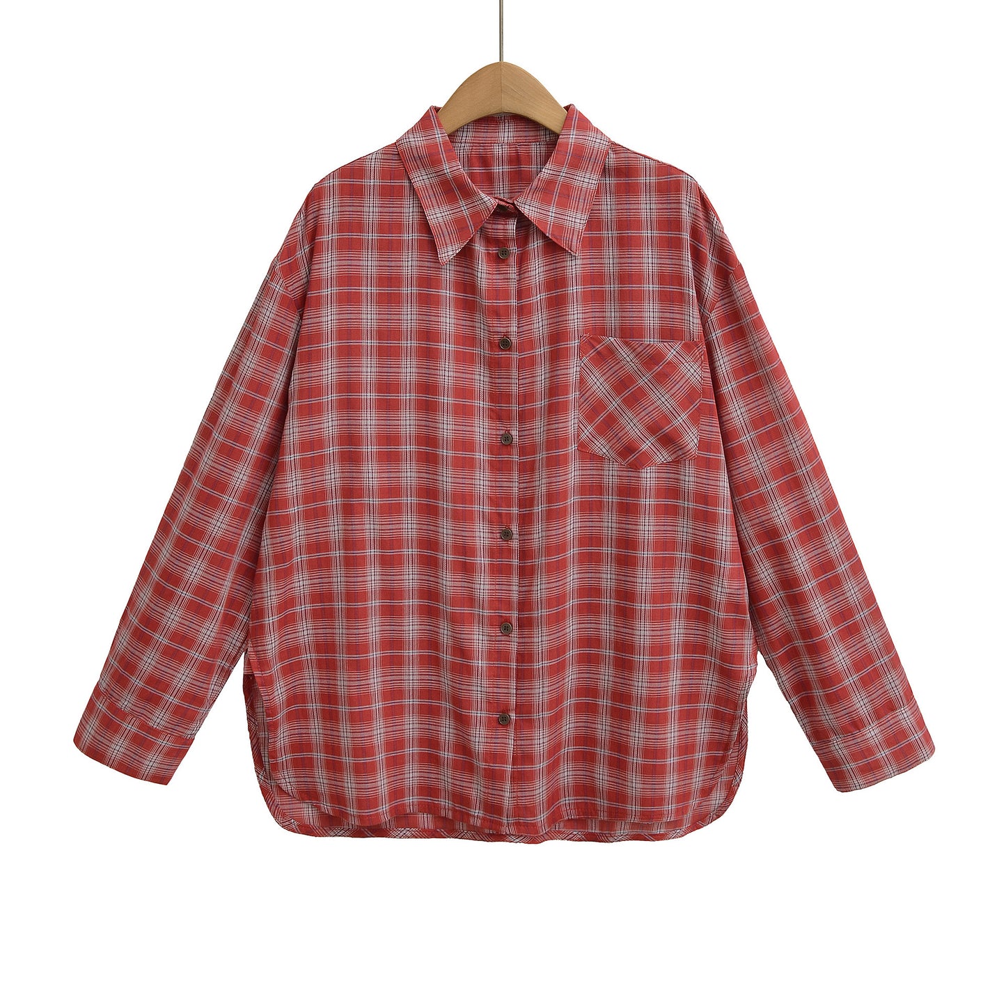 Chemise à carreaux décontractée pour femmes avec coupe oversized et poche poitrine pratique Chic und Stil