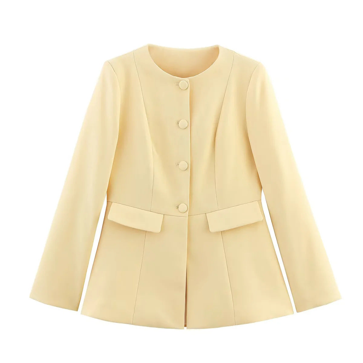 Blazer court élégant pour femmes avec coupe cintrée et détails de boutons Chic und Stil