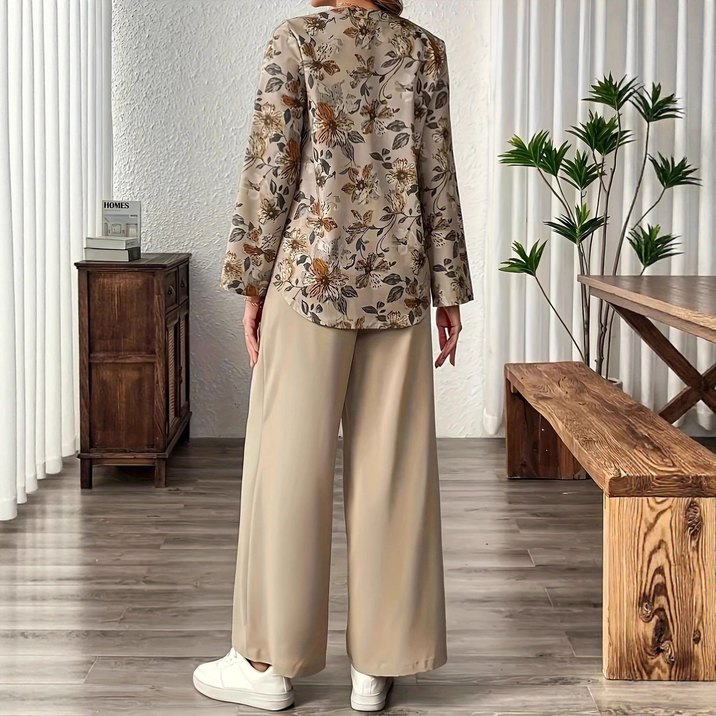 Blouse chemise pour femmes avec motif floral Chic und Stil