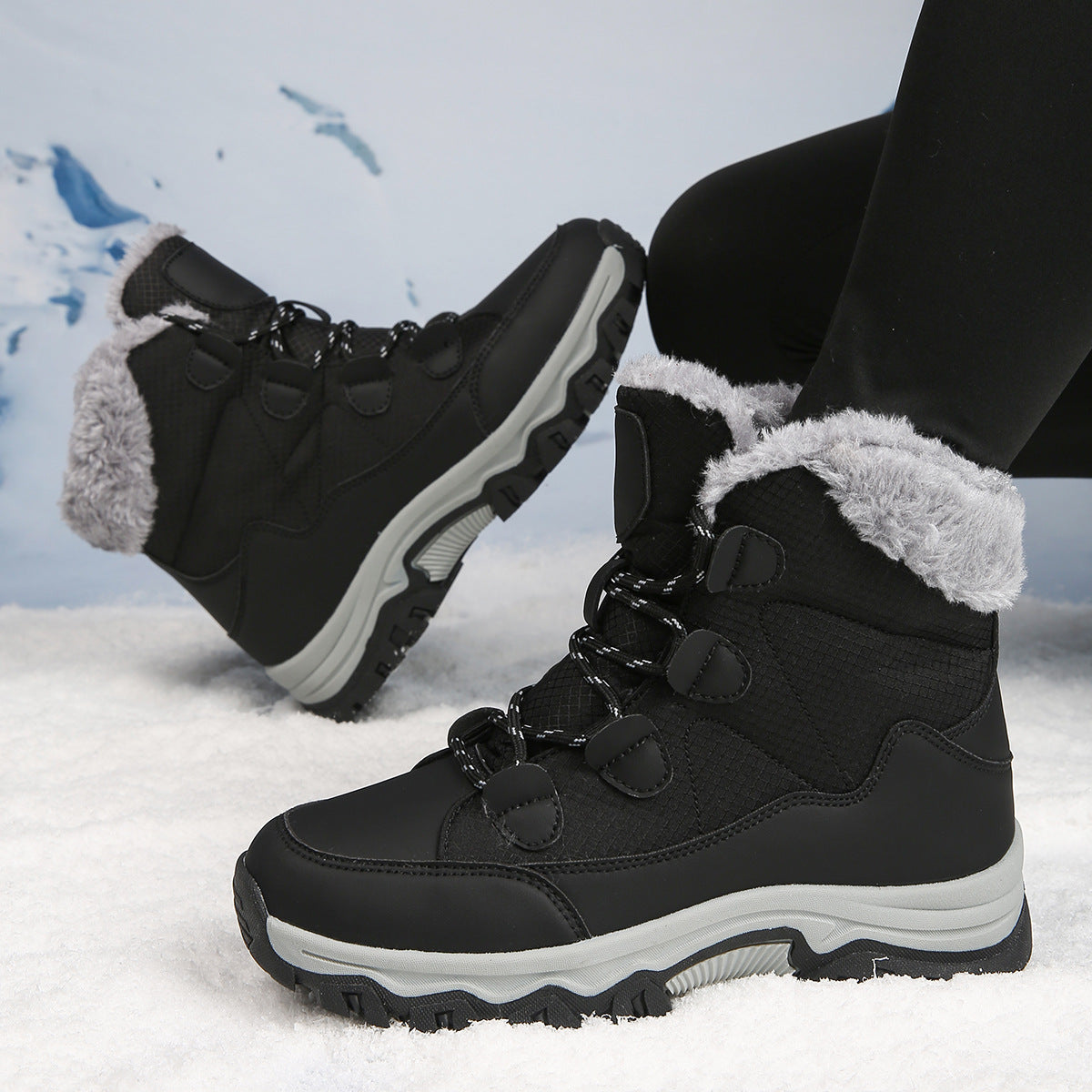 Bottes d'hiver thermo pour femmes avec doublure isolante et semelle antidérapante Chic und Stil