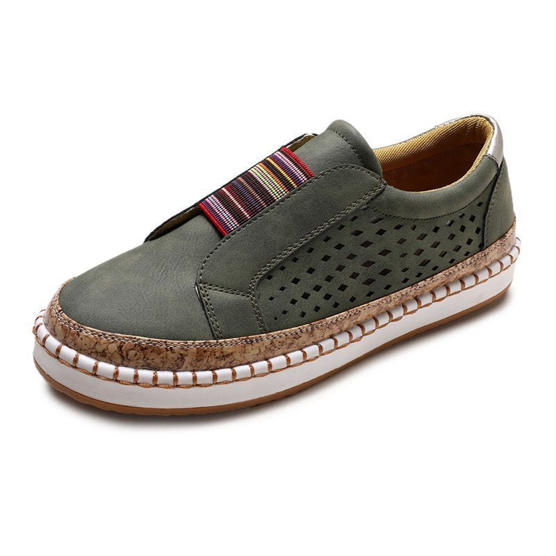 Baskets slip-on pour femmes respirantes avec bande élastique et design en liège tendance Chic und Stil
