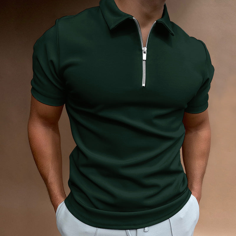 Chemise polo pour hommes avec fermeture éclair Chic und Stil