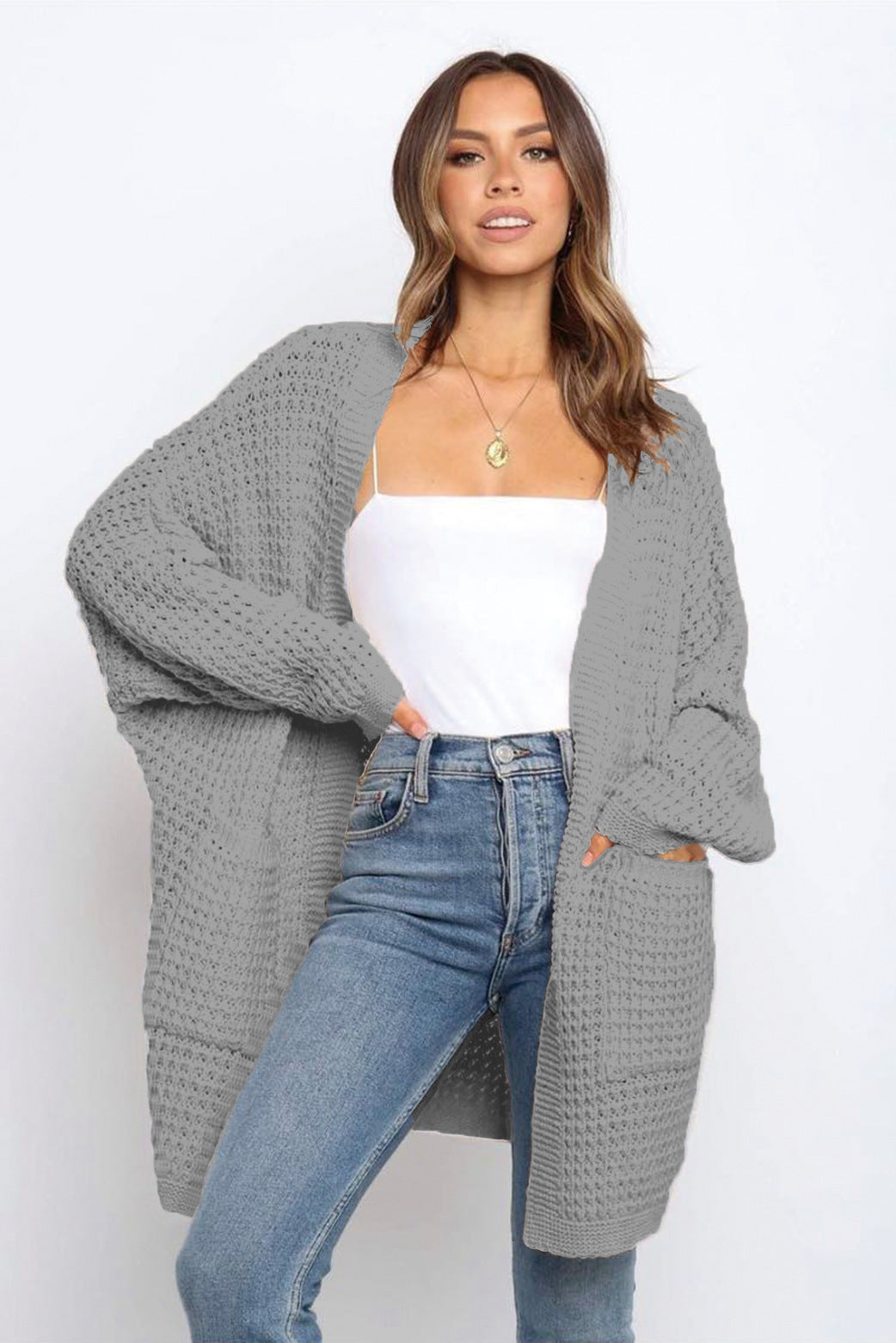 Veste en maille épaisse pour femmes avec coupe décontractée et poches pratiques Chic und Stil