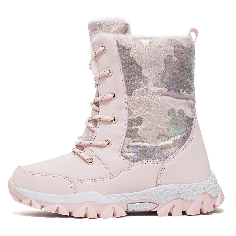 Bottes d'hiver pour femmes rembourrées avec semelle antidérapante et design à la mode Chic und Stil