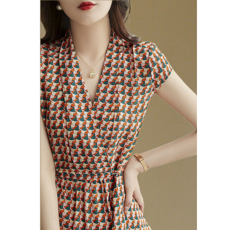 Robe midi enveloppante élégante pour femmes Chic und Stil
