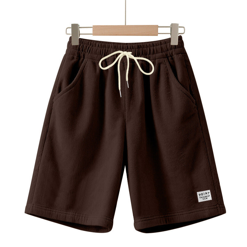 Shorts décontractés pour hommes en tissu côtelé léger avec taille ajustable Chic und Stil