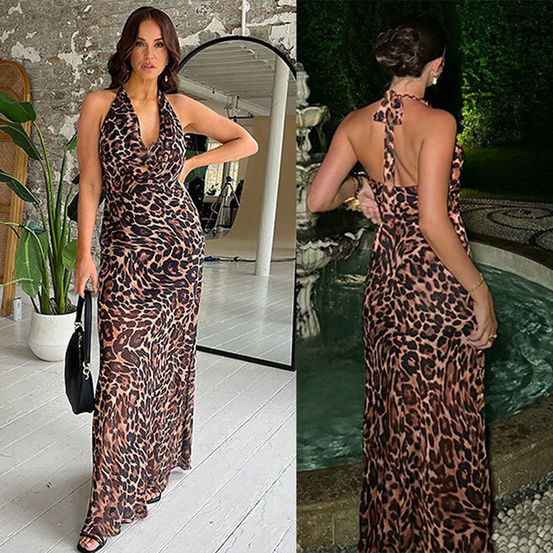 Robe maxi à col bénitier pour femme avec fente latérale Chic und Stil