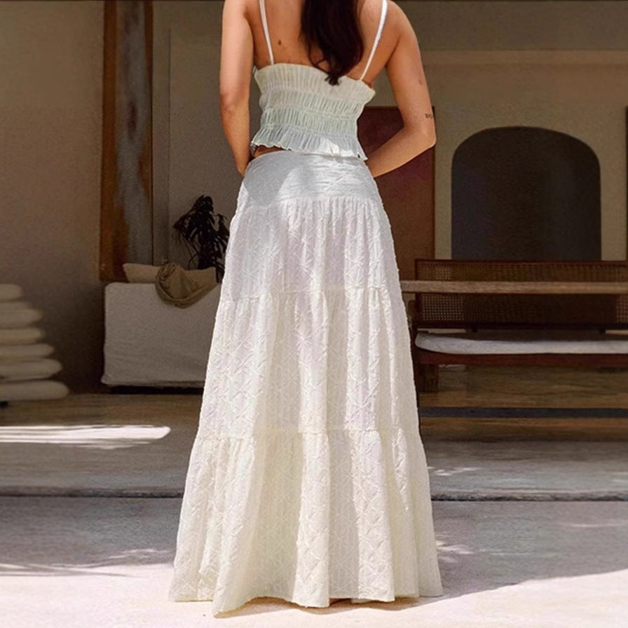 Jupe maxi femme avec broderie élaborée et taille élastique Chic und Stil