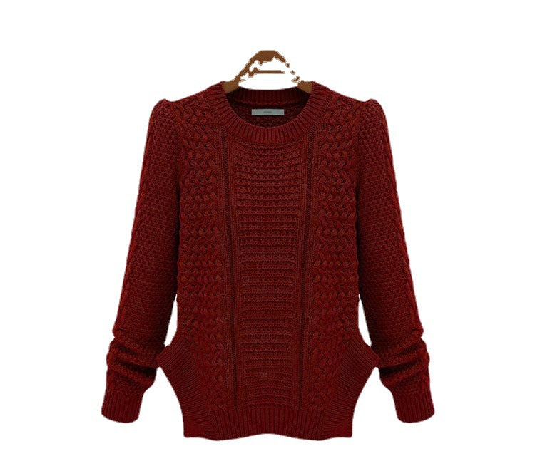 Pull en tricot pour femmes avec surface structurée et poches latérales Chic und Stil