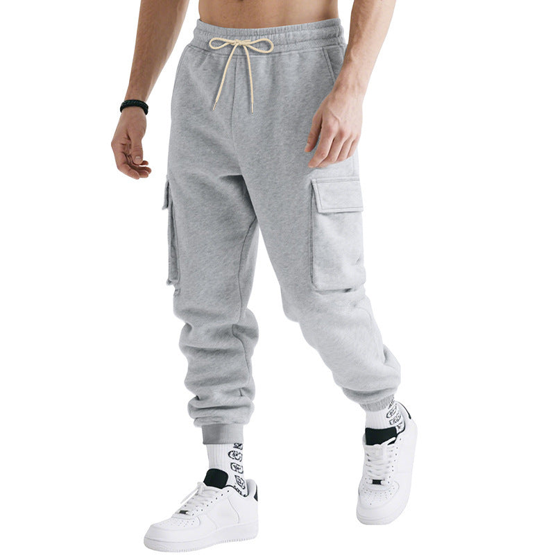 Pantalon de jogging cargo pour hommes confortable avec taille élastique et poches latérales Chic und Stil