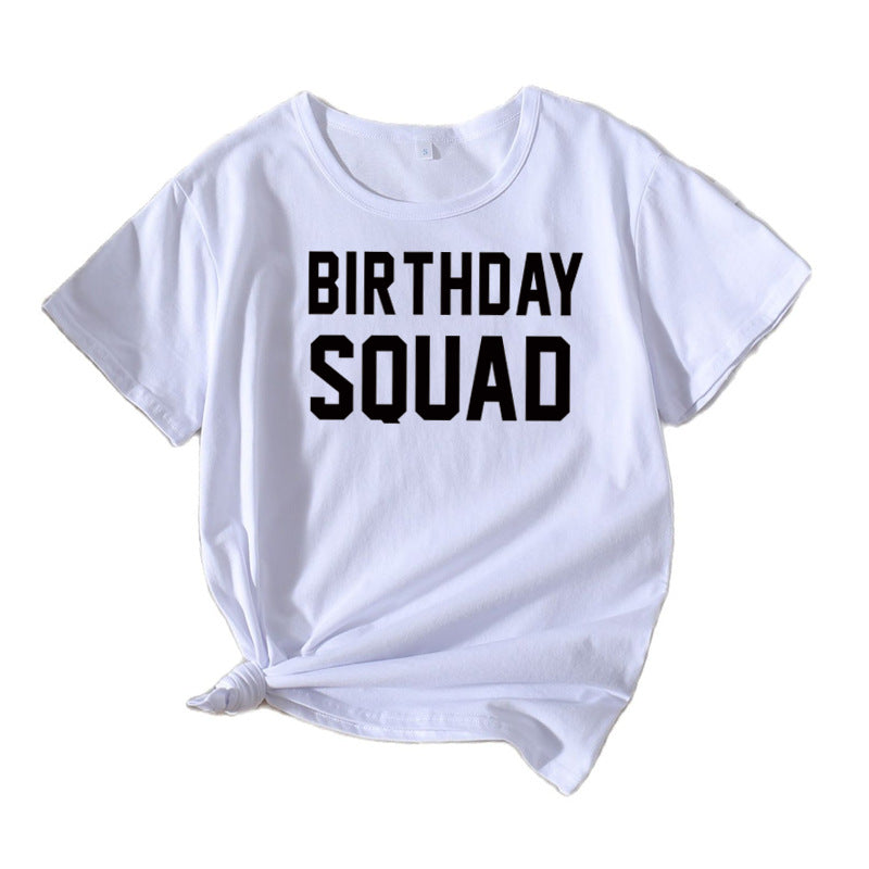 Dames Graphique Anniversaire Squad T-Shirt Chic und Stil