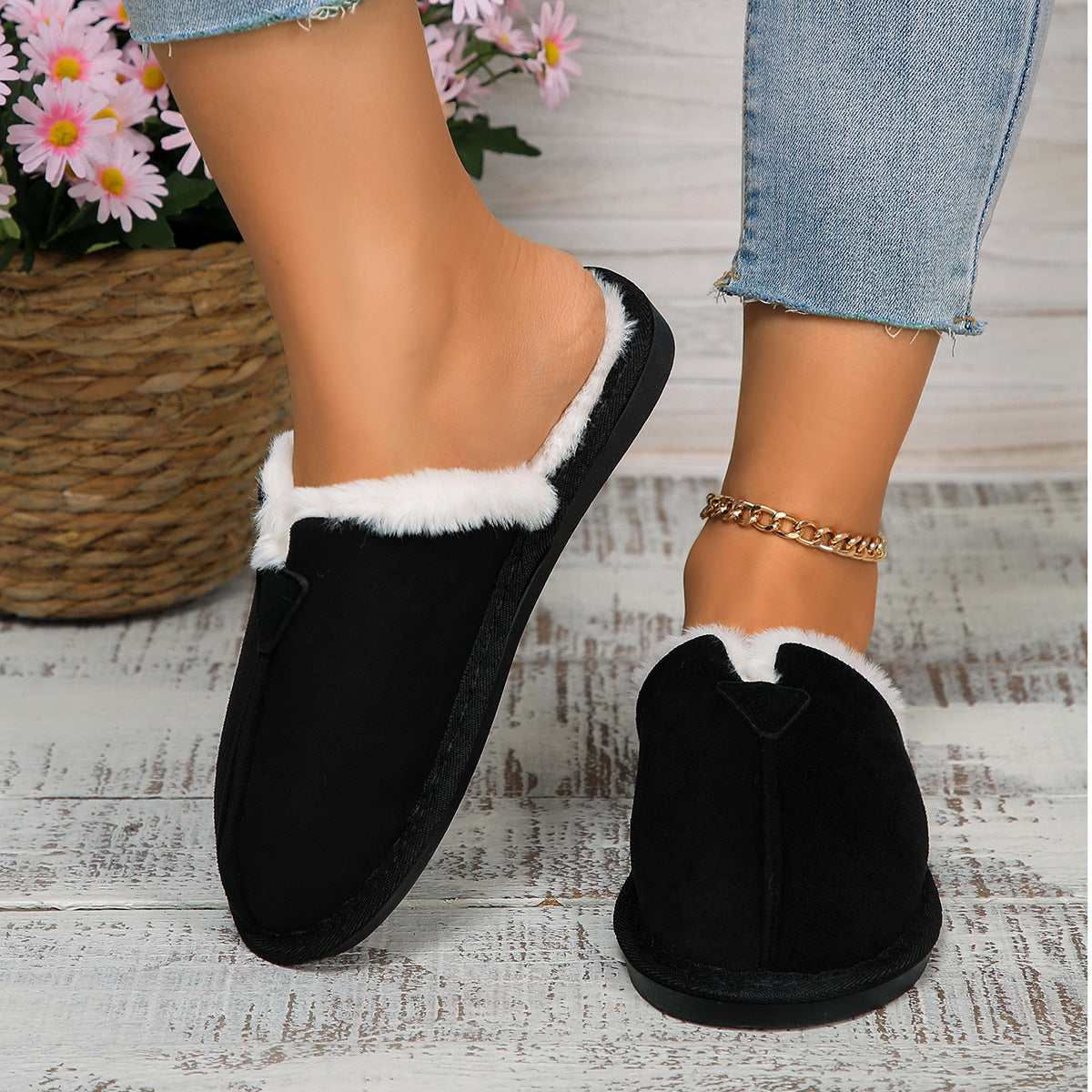 Chaussons pour dames avec doublure douillette et semelle antidérapante Chic und Stil