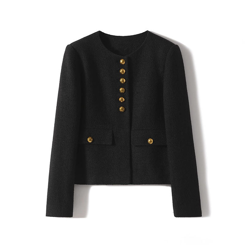 Blazer double boutonné en tissu texturé pour femme Chic und Stil