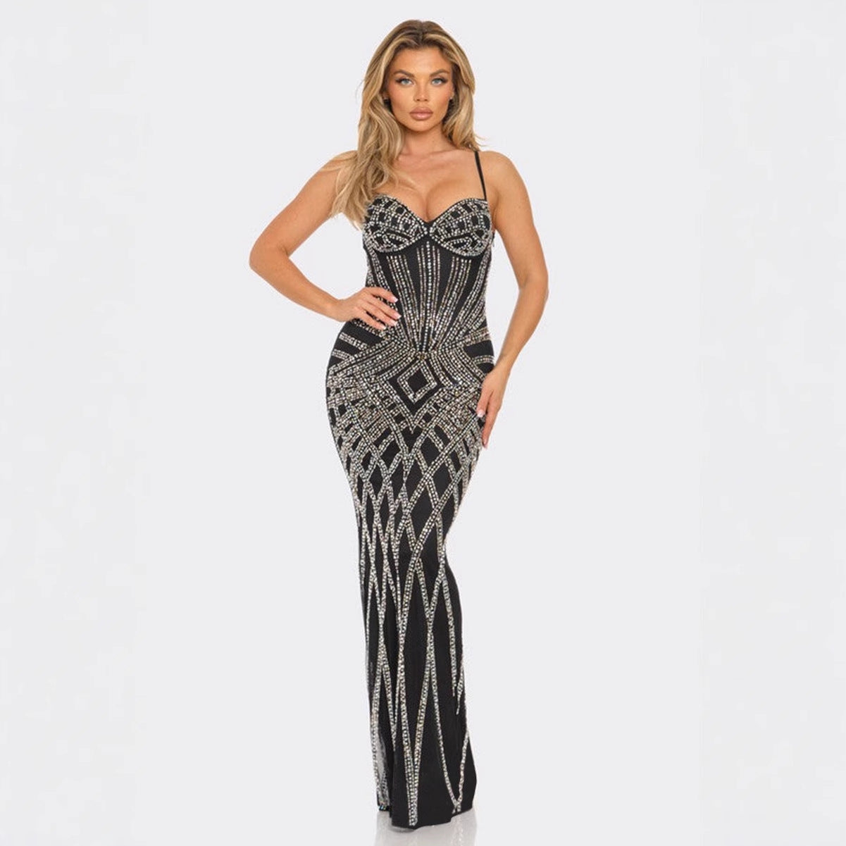 Robe de soirée Bodycon à paillettes Chic und Stil pour femmes