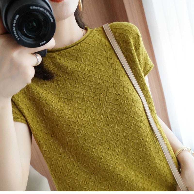 Top décontracté en tricot texturé Chic und Stil pour femmes