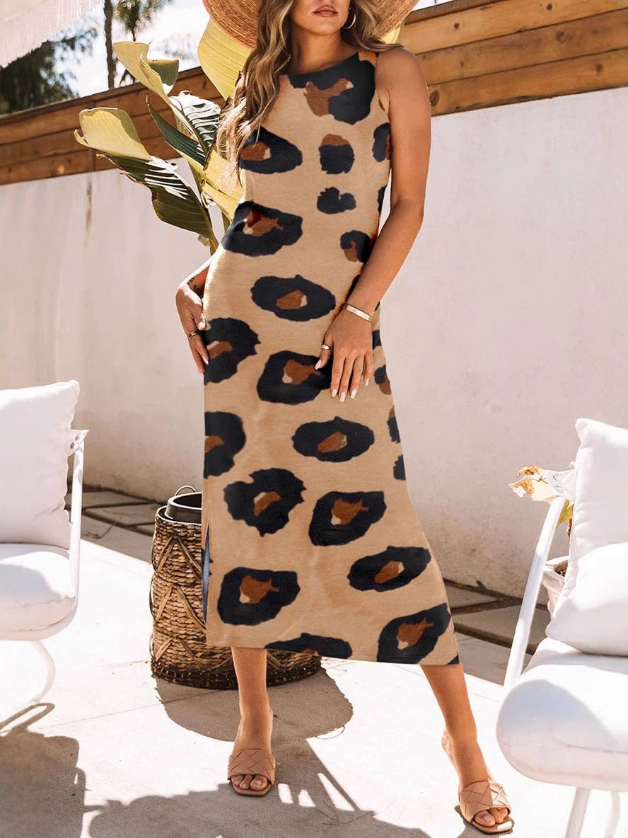 Robe maxi femme au design imprimé animal non conventionnel Chic und Stil
