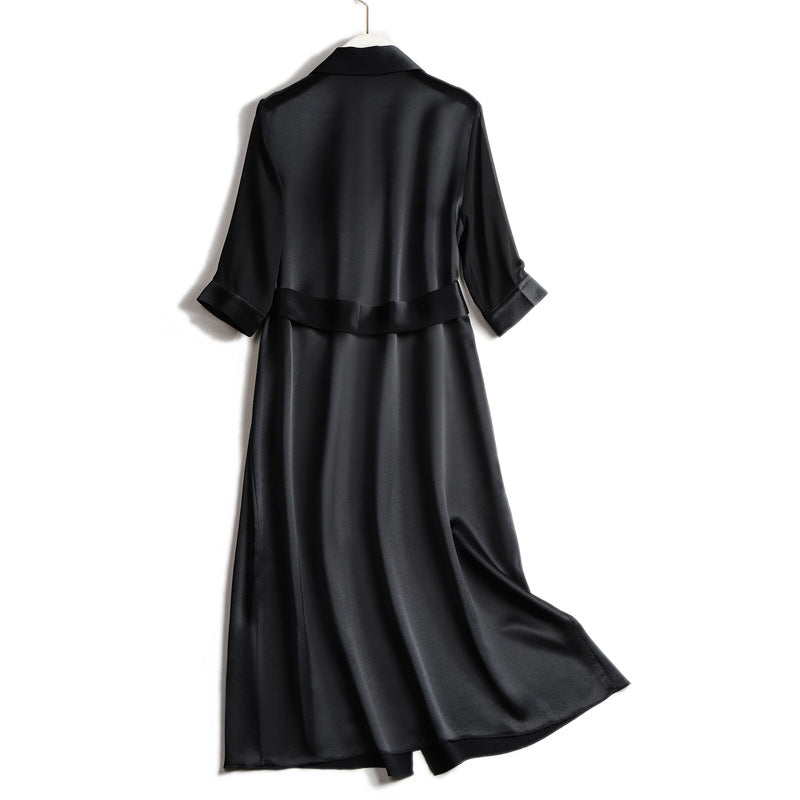 Robe longue en satin pour femmes Chic und Stil