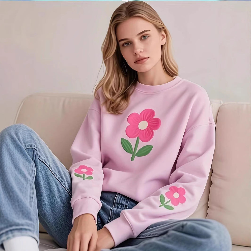 Sweat-shirt pour femmes avec motif floral coloré Chic und Stil